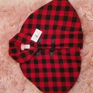 NEW Girls Good Lad Buffalo Check Fleece Cape Size 6X